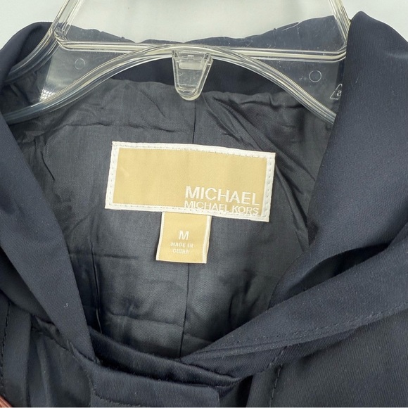 MICHAEL Michael Kors Toggle softshell Coat Navy Blue Cotton-Blend Size Medium - Picture 5 of 9